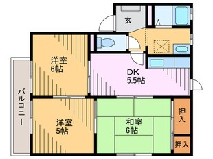 榎木ハイツA棟の物件間取画像